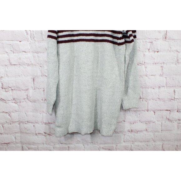 Volcom Cold Daze Short Sweater Dress Striped Purple Gray Size M 12 - Picture 5 of 10